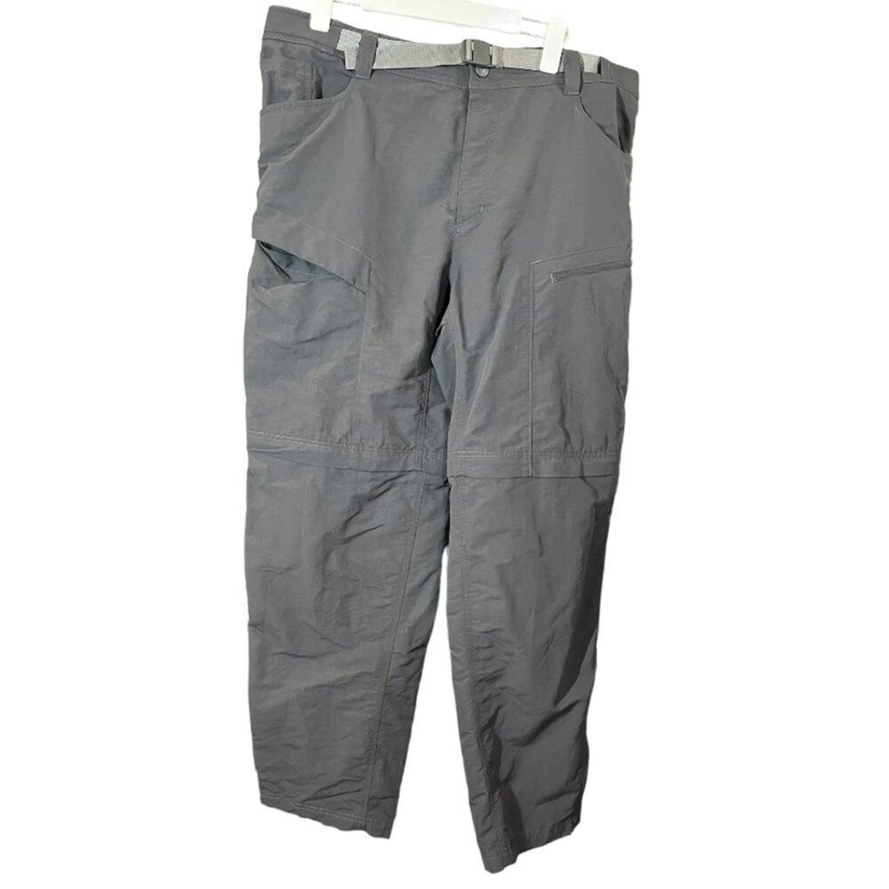 The North‎ Face Men's Black Nylon Hiking Convertible Pants Zip Off Shorts XL